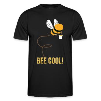Bee Cool Plante insecte apiculture citations drôle - T-shirt sport Homme - noir - Devant - AI Model Male 178 dark (178cm)