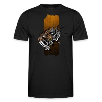 Echos der Antike: Säbelzahntiger - Männer Funktions-T-Shirt - Schwarz - Vorne - AI Model Male 178 dark (178cm)