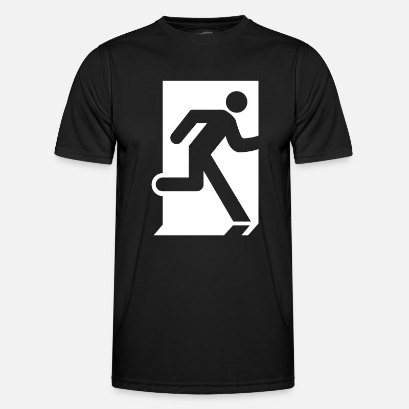 Emergency Exit - Männer Funktions-T-Shirt - Schwarz