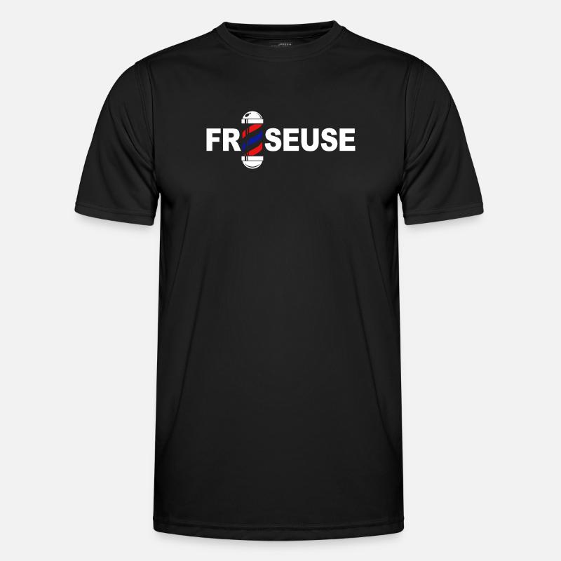 Friseuse - Männer Funktions-T-Shirt - Schwarz
