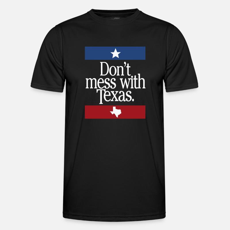 Don't Mess With Texas - Männer Funktions-T-Shirt - Schwarz