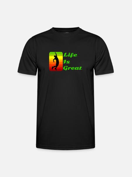 Life is great! - Men's Functional T-Shirt - black