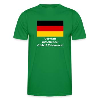 L’excellence allemande ! - Pertinence globale! - T-shirt sport Homme - vert - Devant - AI Model Male 178 dark (178cm)