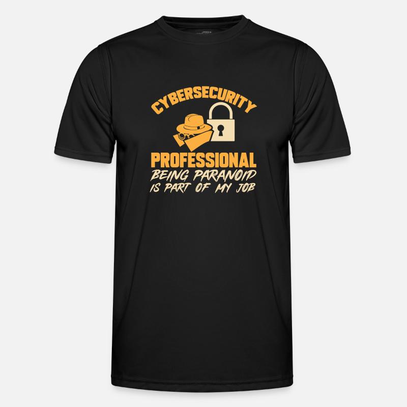 Cybersecurity Hacker IT-Sicherheit - Männer Funktions-T-Shirt - Schwarz