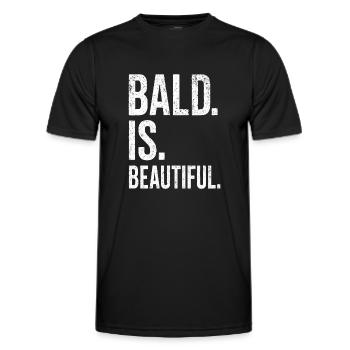 Männer Glatze Geschenkidee Bald Is Beautiful - Männer Funktions-T-Shirt - Schwarz - Vorne - AI Model Male 178 dark (178cm)