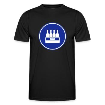 Bierflasche Kiste - Männer Funktions-T-Shirt - Schwarz - Vorne - AI Model Male 178 dark (178cm)
