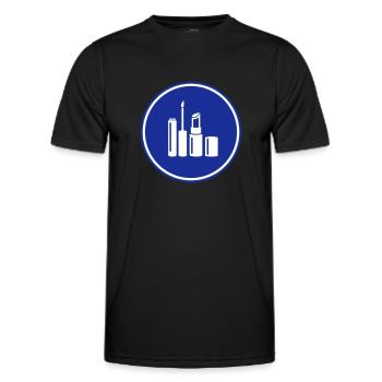 Make Up Kosmetik Icon - Männer Funktions-T-Shirt - Schwarz - Vorne - AI Model Male 178 dark (178cm)