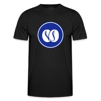 Kaffeebohne Symbol - Männer Funktions-T-Shirt - Schwarz - Vorne - AI Model Male 178 dark (178cm)
