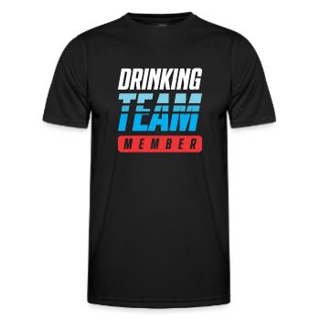Équipe de consommation d’alcool - T-shirt sport Homme - noir - Devant - AI Model Male 178 dark (178cm)