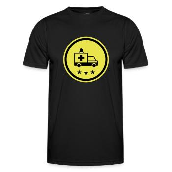Krankenwagen Ambulance - Männer Funktions-T-Shirt - Schwarz - Vorne - AI Model Male 178 dark (178cm)
