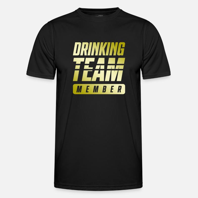 Drinking Team - Men's Functional T-Shirt - black