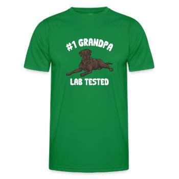 Schoko Brauner Labrador Retriever Hund - Männer Funktions-T-Shirt - Kelly Green - Vorne - AI Model Male 178 dark (178cm)