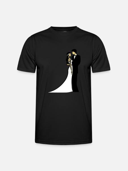 Mariage heureux mariage - T-shirt sport Homme - noir