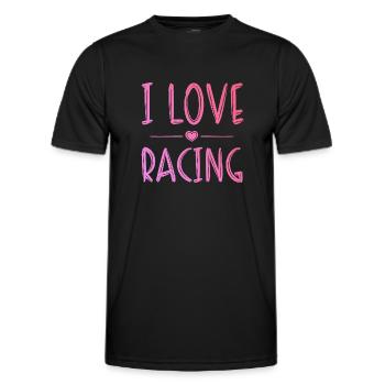 Ich liebe Rennen - Männer Funktions-T-Shirt - Schwarz - Vorne - AI Model Male 178 dark (178cm)