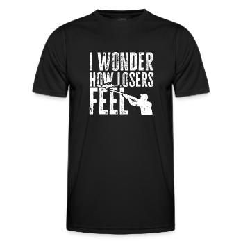 Trapschießen Skeet Tontaubenschießen - Männer Funktions-T-Shirt - Schwarz - Vorne - AI Model Male 178 dark (178cm)