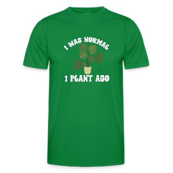 Monstera Deliciosa Albo Botanical Houseplant - Men's Functional T-Shirt - kelly green - Front - AI Model Male 178 dark (178cm)