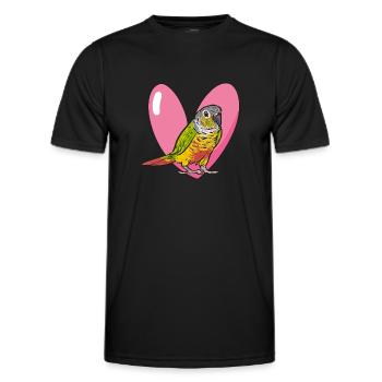 Molina Perruche Perroquet Perruche Oiseau Perruche - T-shirt sport Homme - noir - Devant - AI Model Male 178 dark (178cm)