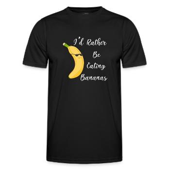 Banane essen gesundes Essen Exotische Früchte - Männer Funktions-T-Shirt - Schwarz - Vorne - AI Model Male 178 dark (178cm)