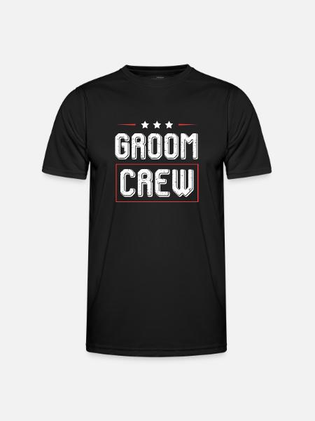 Groom Crew - Men's Functional T-Shirt - black