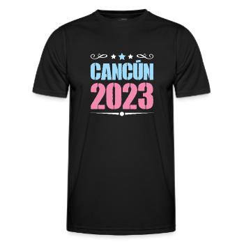 Cancun 2023 - T-shirt sport Homme - noir - Devant - AI Model Male 178 dark (178cm)