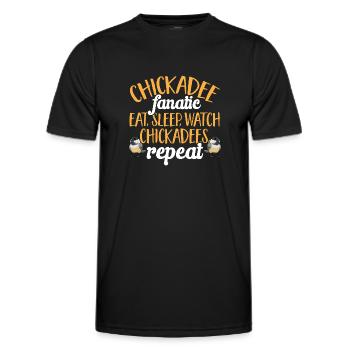 Meise Vogel Chickadee Vogelbeobachtung - Männer Funktions-T-Shirt - Schwarz - Vorne - AI Model Male 178 dark (178cm)