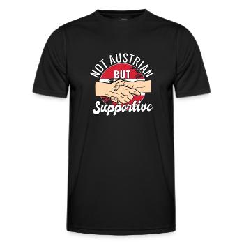 Pas autrichien mais favorable aux voyages dans le pays - T-shirt sport Homme - noir - Devant - AI Model Male 178 dark (178cm)