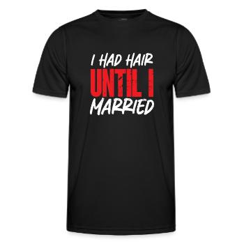 Bald Head Baldness Beard Bald Head - Men's Functional T-Shirt - black - Front - AI Model Male 178 dark (178cm)