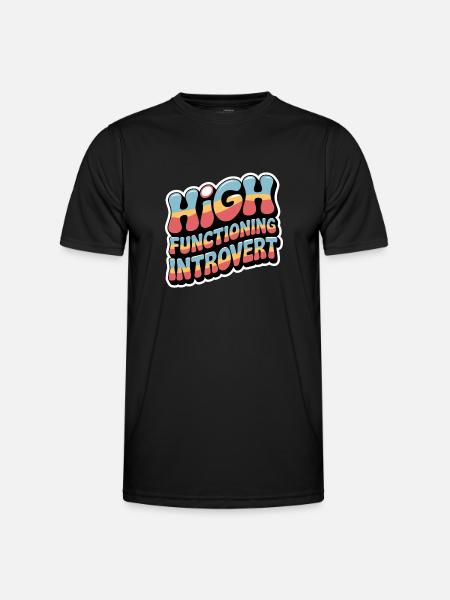 High Functioning Introvert 9 - Männer Funktions-T-Shirt - Schwarz
