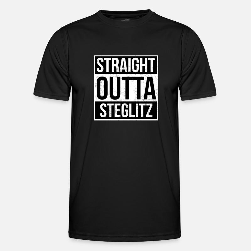 Straight Outta Steglitz - Men's Functional T-Shirt - black