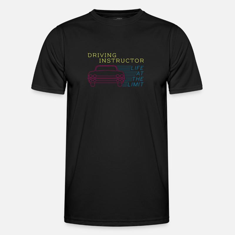 Driving instructor - driving instructor - driving school - gift - Men's Functional T-Shirt - black