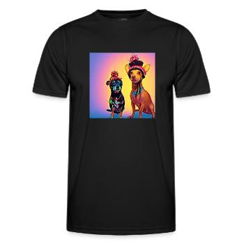 Pop-Art - Männer Funktions-T-Shirt - Schwarz - Vorne - AI Model Male 178 dark (178cm)
