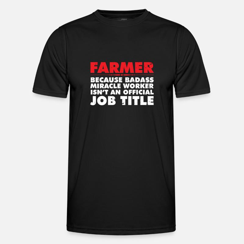 FARMER - Männer Funktions-T-Shirt - Schwarz