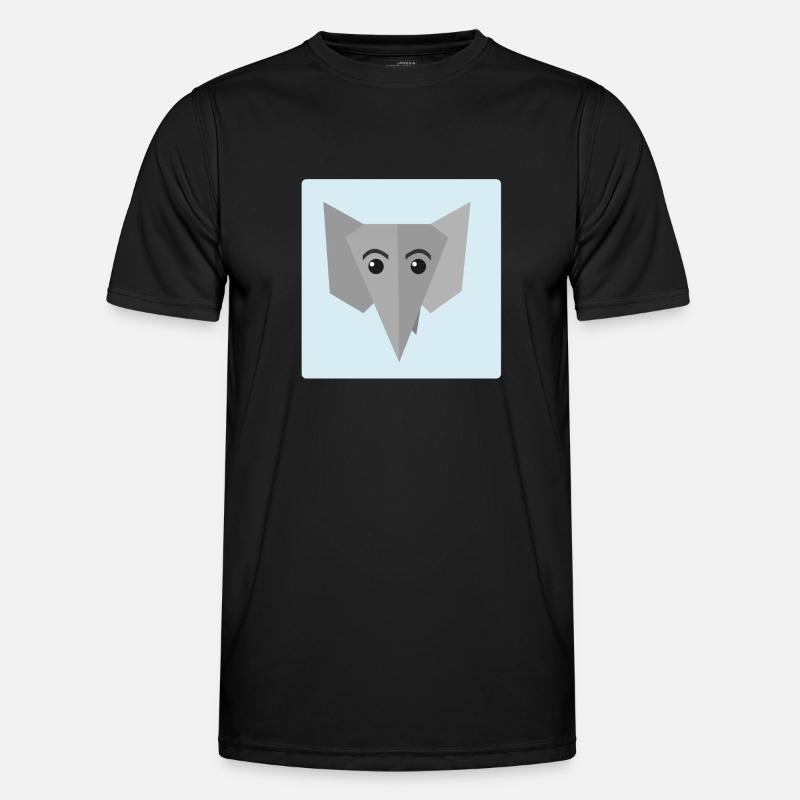 Elephant Doodle - Men's Functional T-Shirt - black