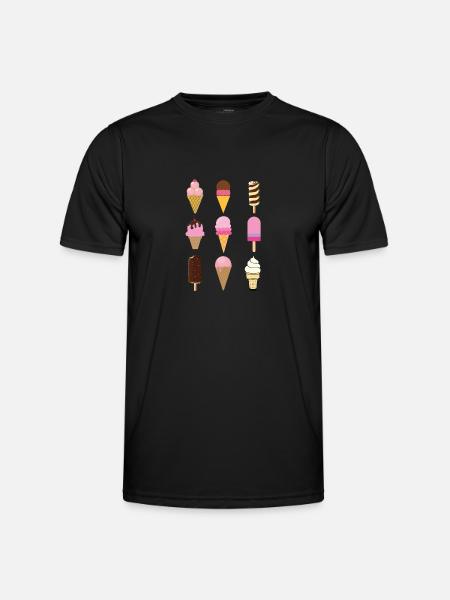 Ice Cream - Männer Funktions-T-Shirt - Schwarz