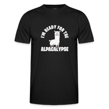 Alpaka lustiger Spruch Sprüche Lama - Männer Funktions-T-Shirt - Schwarz - Vorne - AI Model Male 178 dark (178cm)