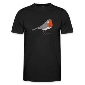 Robin des oiseaux - T-shirt sport Homme - noir - Devant - AI Model Male 178 dark (178cm)