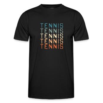 TENNIS nichts als Tennis Sport - Männer Funktions-T-Shirt - Schwarz - Vorne - AI Model Male 178 dark (178cm)