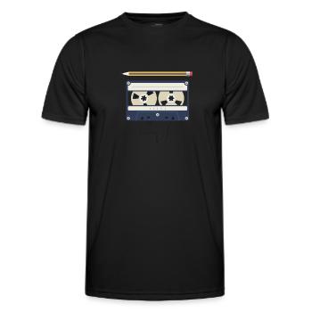 90er 80er Kassette Musik Retro Stift Bleistift - Männer Funktions-T-Shirt - Schwarz - Vorne - AI Model Male 178 dark (178cm)
