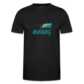Jogging Jogging Running Fitness Athletics - Men's Functional T-Shirt - black - Front - AI Model Male 178 dark (178cm)