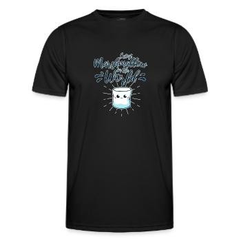 Bonbons guimauve doux disant enfants - T-shirt sport Homme - noir - Devant - AI Model Male 178 dark (178cm)