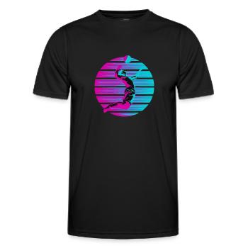 Volleyball player beach volleyball sport - Men's Functional T-Shirt - black - Front - AI Model Male 178 dark (178cm)