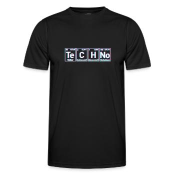 Techno Musik Periodensystem EDM Rave - Männer Funktions-T-Shirt - Schwarz - Vorne - AI Model Male 178 dark (178cm)