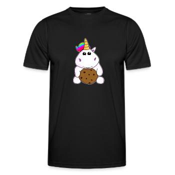 Licorne Licornes Cookie Biscuit Bonbons Licorne - T-shirt sport Homme - noir - Devant - AI Model Male 178 dark (178cm)