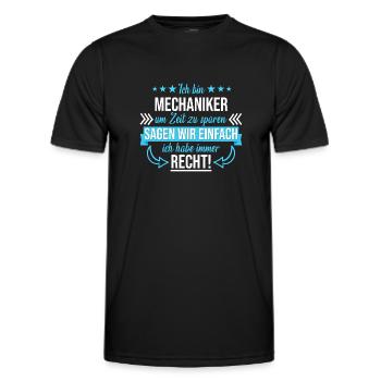 Mechaniker Werkstatt Automechaniker Auto Spruch - Männer Funktions-T-Shirt - Schwarz - Vorne - AI Model Male 178 dark (178cm)