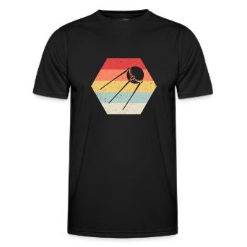 Sputnik UDSSR USSR Sowjetunion Satellit Raumfahrt - Männer Funktions-T-Shirt - Schwarz - Vorne - AI Model Male 178 dark (178cm)