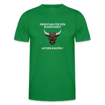 Mon plan de retraite? Acheter des actions - T-shirt sport Homme - vert - Devant - AI Model Male 178 dark (178cm)