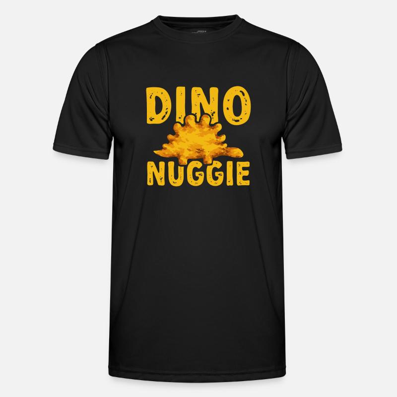 Dino Nuggets Dinosaur Chicken Nuggets - Men's Functional T-Shirt - black