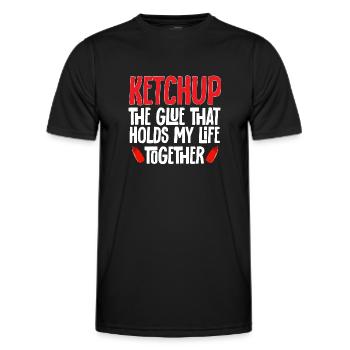 Ketchup Ketchup à la tomate - T-shirt sport Homme - noir - Devant - AI Model Male 178 dark (178cm)