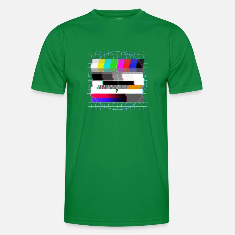 Tube TV test pattern - distorted - 80s Men's Functional T-Shirt