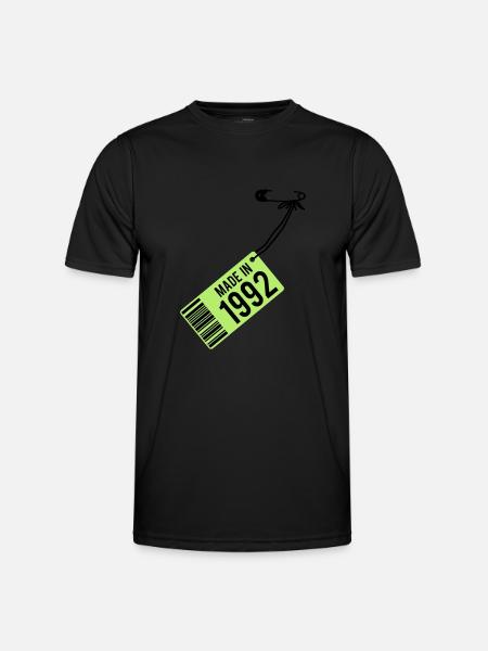 Birthday T-Shirt 1992 - Men's Functional T-Shirt - black